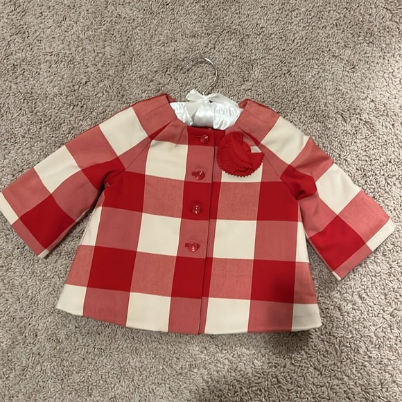 Janie and Jack baby girl coat and hat set - Picture 2 of 8